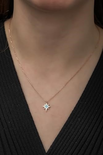 NEREZE 925 Ayar Minimal Kutup Yıldızı Kolye Kadın Gümüş Kolye