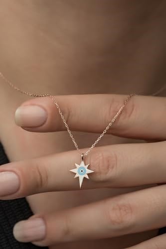 NEREZE 925 Ayar Minimal Kutup Yıldızı Kolye Kadın Gümüş Kolye