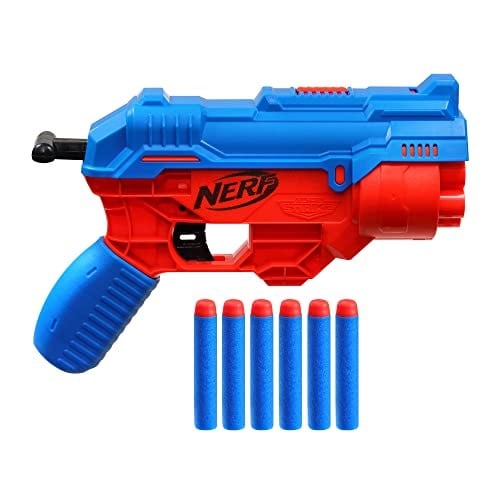 Nerf Alpha Strike Boa RC-6 Dart Blaster 6 Dart Döner Tamburlu - Bir Sırada 6 Dart - 6 Resmi Nerf Elite Dart içerir, Çok Renkli - Seçenekler: Modern, Büyük Kedi DB-2, FANG, SLINGER
