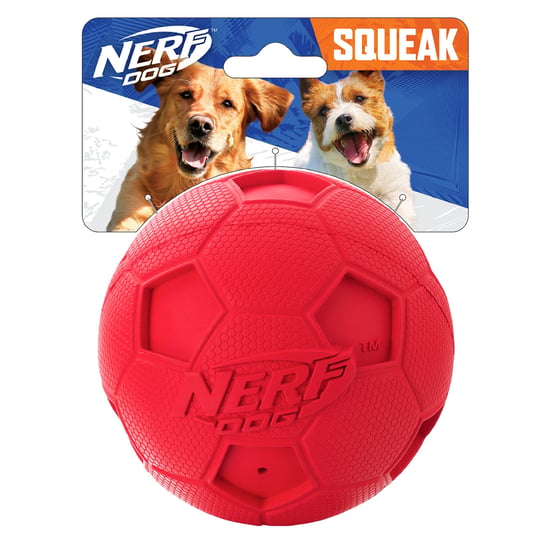 Nerf Dog İnteraktif Squeaker ile Futbol Topu Köpek Oyuncağı, Hafif, Dayanıklı ve Suya Dayanıklı, 10 cm, Orta/Büyük Irklar için, Tek Birim, Kırmı - Seçenekler: 2.5inches, 2.5inches (2 paketi), 4-inches