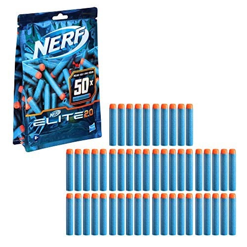 Nerf Elite 2.0 50 Dart Yedek Paketi, 50 Resmi Nerf Elite 2.0 Dart İçerir, Tüm Nerf Elite Atıcılarla Uyumludur