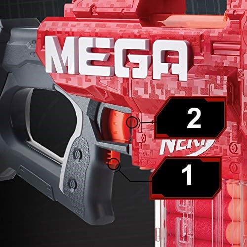 Nerf Mega Motostryke Pilli Dart Tabancası - 10 Dart Kapasiteli Şarjör ve 10 Orijinal Mega Dart Dahil - Otomatik Oyuncak Silah