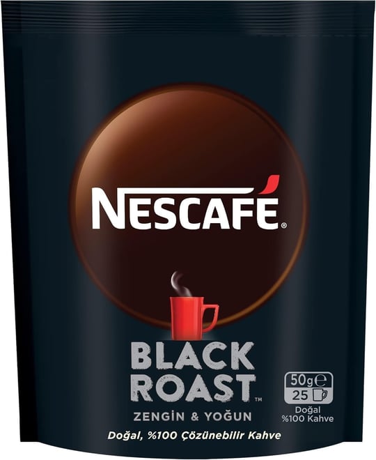 Nescafé Black Roast Çözünebilir Kahve 50 g Ekonomik Paket