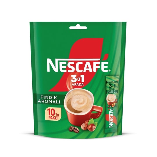 NESCAFÉ Fındık Aromalı Beyazlatıcılı Çözünebilir Kahve Karışımı, 10x17 g - Seçenekler: Extra, Fındıklı, Ice Kahve, Karamel Aromalı, Original...