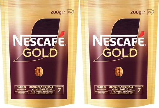 Nescafé Gold Çözünebilir Kahve Ekopaket, 200 g - Seçenekler: 50 g, 50 g (2 paketi), 50 g (6 paketi), 100 g...