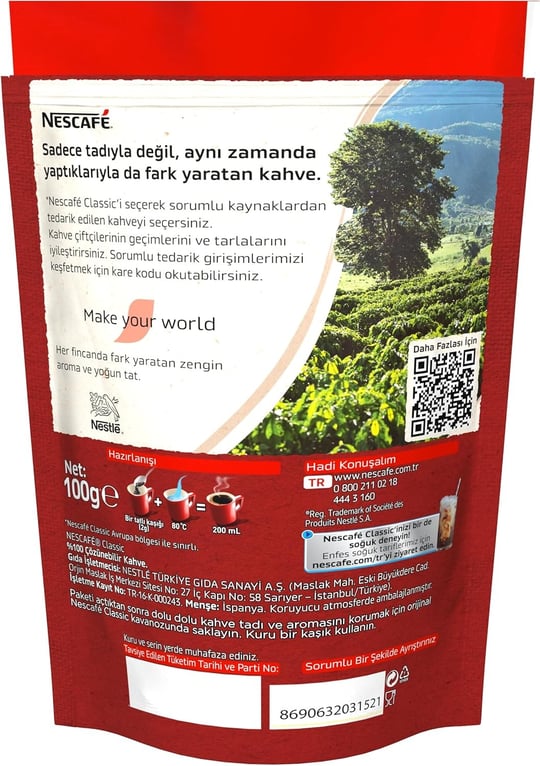 Nescafé Nescafe Classic Çözünebilir Kahve Ekopaket, 100 g