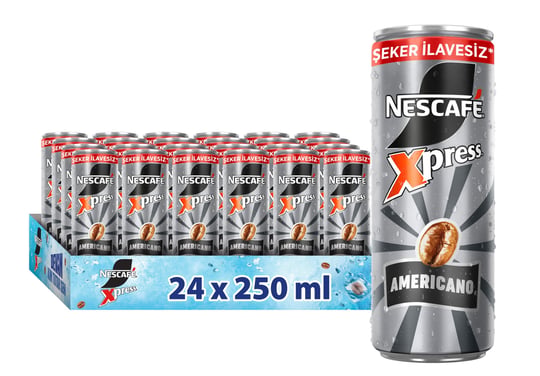 Nescafé Xpress Americano Şekersiz Soğuk Kahve 250 ml x 24
