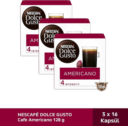 Nescafe Dolce Gusto Americano 48 Kapsül 136 Gr x 3
