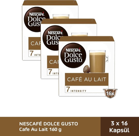 Nescafe Dolce Gusto Cafe Au Lait 48 Kapsül 160 Gr x 3