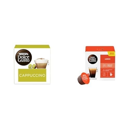 Nescafe Dolce Gusto Cappuccino 16 Kapsül 186.4 Gr (Ekstra Krema) ve Nescafe Dolce Gusto Lungo 16 Kapsül 89,6 Gr