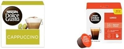 Nescafe Dolce Gusto Cappuccino 16 Kapsül 186.4 Gr (Ekstra Krema) ve Nescafe Dolce Gusto Lungo 16 Kapsül 89,6 Gr