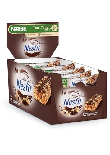 Nesfit Bitter Çikolatalı Tam Tahıllı Bar 23.5 g x 16