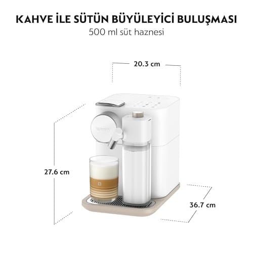 Nespresso F541 Gran Latissima Süt Çözümlü Kahve Makinesi, Beyaz