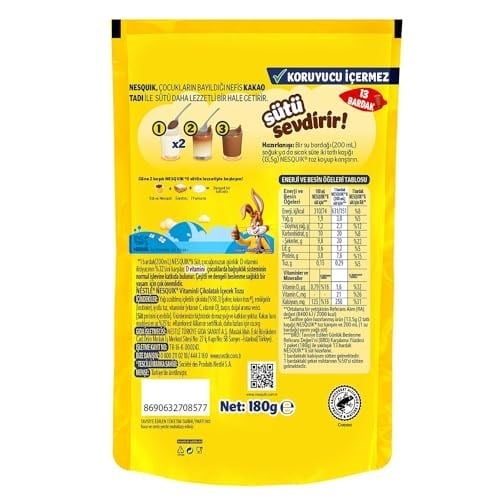 Nesquik Çikolatalı İçecek Tozu 180 Gr