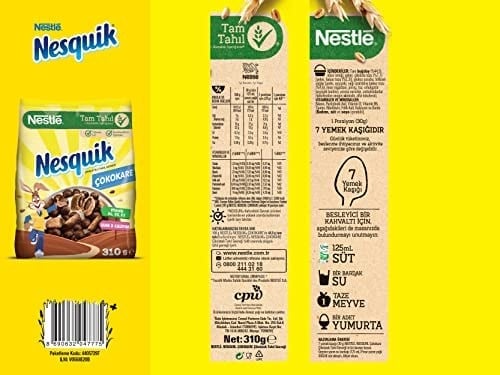 Nesquik Çokokare Çikolatalı Tahıl Gevreği, 310 g