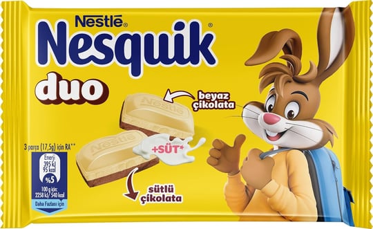 Nesquik Duo Sütlü ve Beyaz Çikolata, 70 Gram