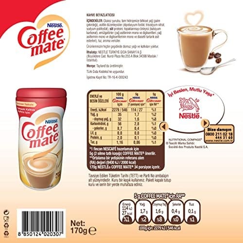 Nestlé Coffee Mate Kahve Beyazlatıcı 170 g