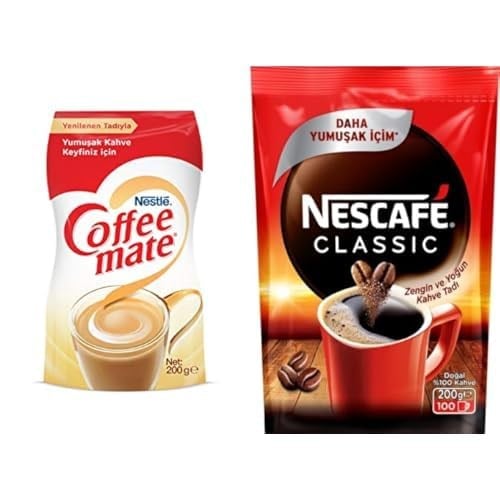 Nestlé kahve seti (Coffee-Mate kahve beyazlatıcısı ve Nescafe Classic, 200 g)