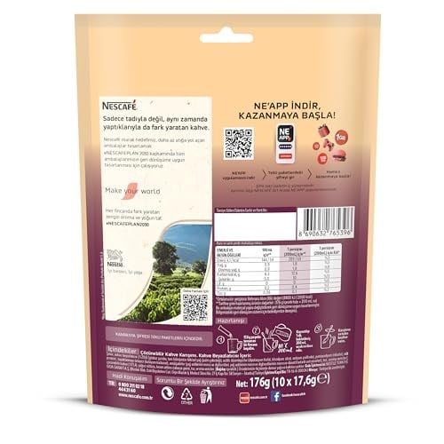 Nestle Nescafe 3ü1 Arada Gold Yoğun 10lu Çoklu Paket 10x 17,6 g