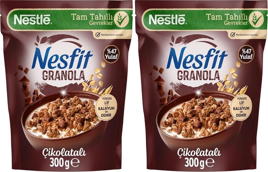 Nestle Nesfit Çikolatalı Granola 300g 2li paket