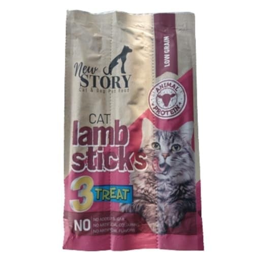 New Story Kedi Ödül Maması, Kuzu Etli Stick, 3lü Paket, Yumuşak, Yetişkin Kediler İçin