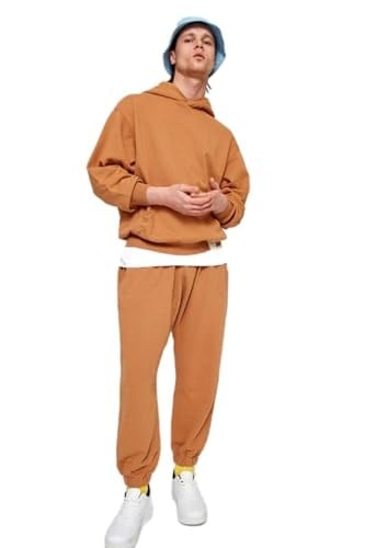 Newold Washed Oversized Unisex Jogger, Tan, XL, 21263322353