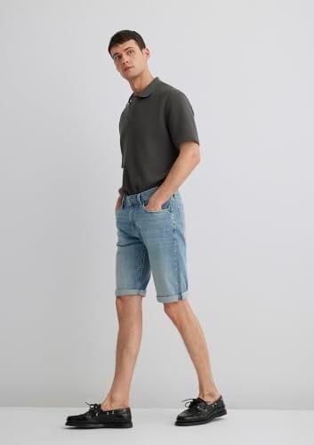 Nicholas Açık Puslu Mavi Premium Jean Şort 0416028720