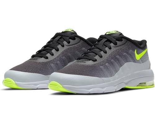 NIKE Air Max Invigor Gymnastics Shoes, Wolf Grey/Volt-Black, 11.5 UK Child