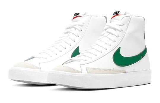 Nike Blazer MID 77 (GS) Basketbol Ayakkabısı, Beyaz Çam Yeşili Çam Yeşili Siyah, 6 UK
