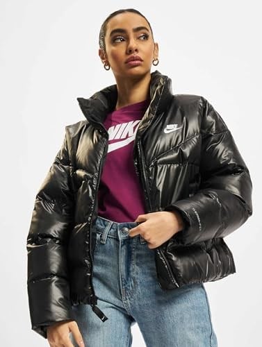 Nike Kadın Spor Giyim Therma-FIT City Serisi Ceket Siyah, siyah/beyaz, M