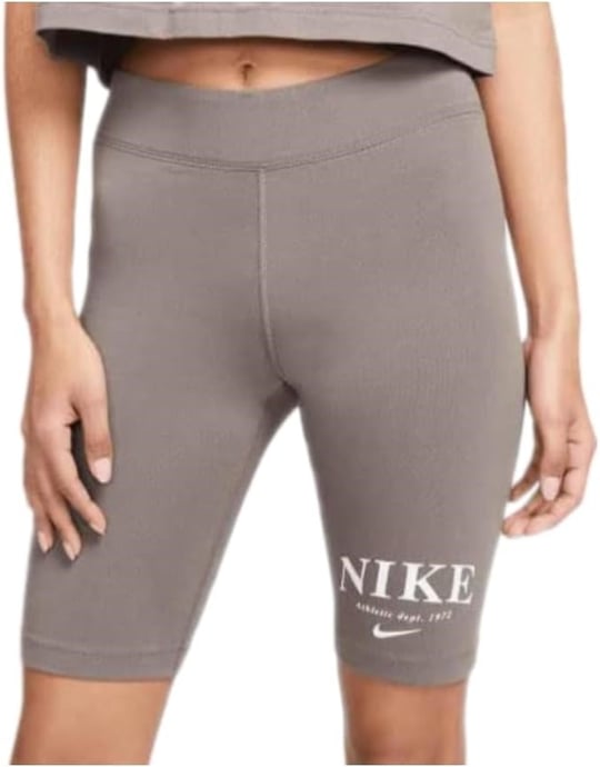 Nike Womens Mid Rise Bike Shorts Vizon Kahveregi Biker Şort Tayt