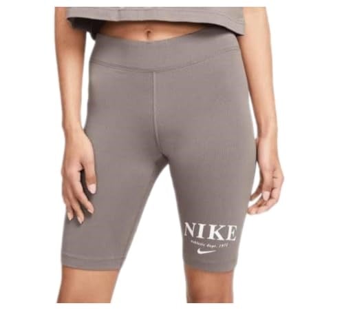 Nike Womens Mid Rise Bike Shorts Vizon Kahveregi Biker Şort Tayt