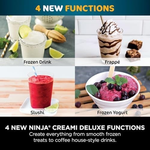 Ninja CREAMi Deluxe 10-in-1 Dondurma ve Frozen Makinesi NC502EU - Seçenekler: 10 in 1 siyah, 13ü 1 arada