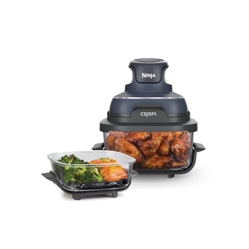 Ninja CRISPi 4-in-1 Taşınabilir Cam Hazneli Pişirme Sistemi - Blue FN101EUGY
