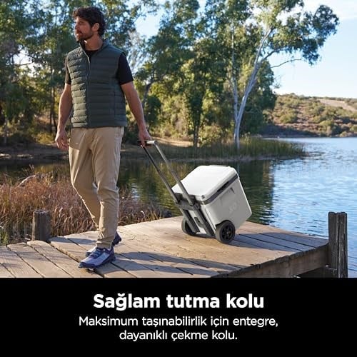 Ninja FrostVault Hard Cooler 28 l, birinci sınıf yalıtımlı soğutma kutusu, 6 güne kadar buz tutar, buzdolabı sıcaklığına sahip entegre kuru saklama çekmece - Seçenekler: Beyaz 28 L, 28L Gri, 42L Beyaz