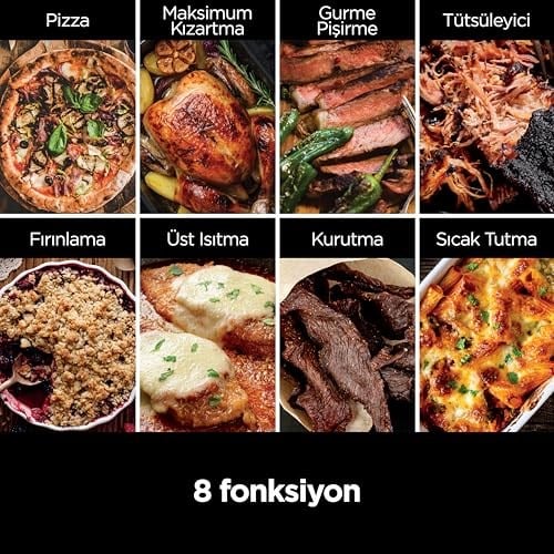 Ninja Woodfire Elektrikli Outdoor Fırın, Artisan Pizza Maker ve BBQ Smoker OO101EU - Seçenekler: OO101EU, OG701EU, OG850EU