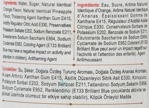 Nish Blue Hawaii Aromalı Şurup 700 ML - P
