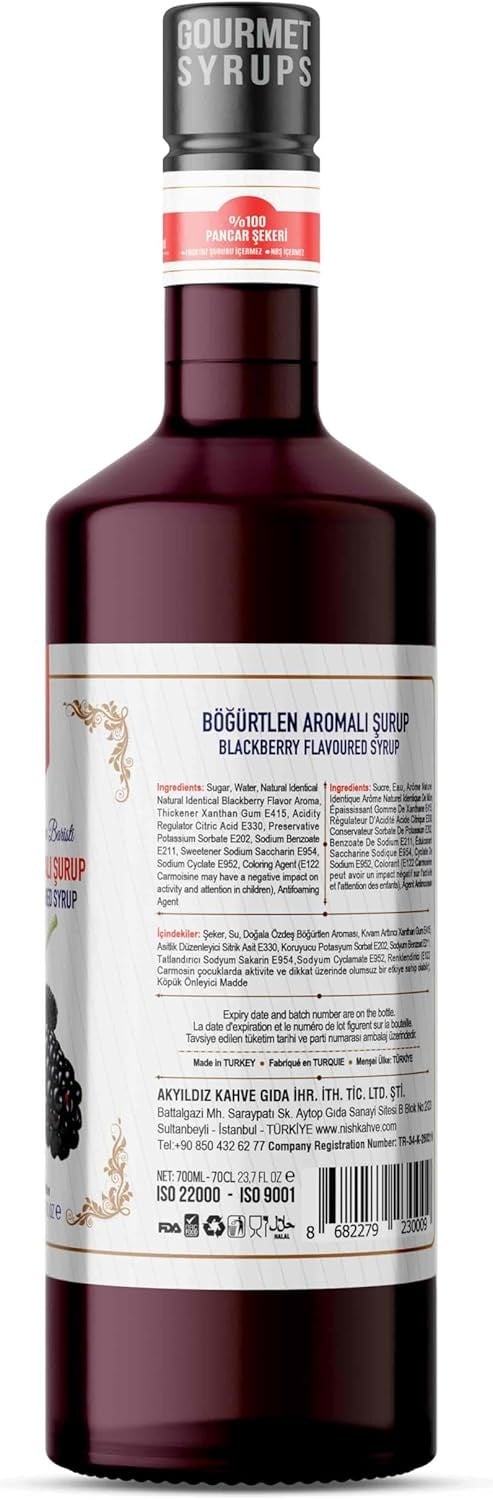 Nish Böğürtlen Aromalı Şurup 700 ML - P