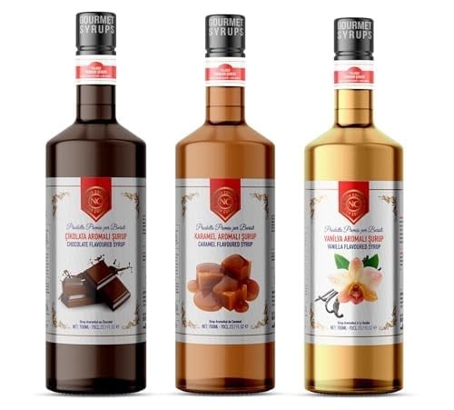Nish Çikolata, Karamel, Vanilya Aromalı Şurup 3lü Set (3x700 ml)