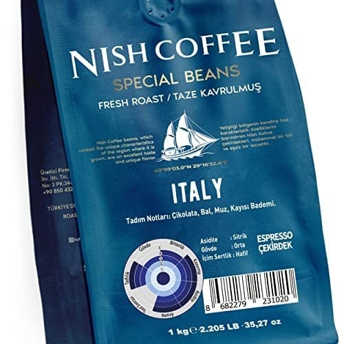 Nish Espresso Kahve Italy 1 Kg- Çekirdek
