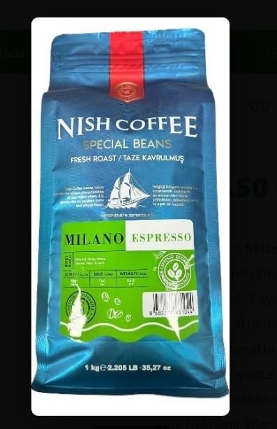 Nish Espresso Kahve Milano 250 gr - Çekirdek