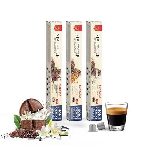 Nish Kahve Aromalı Kapsül Kahve 3lü Set Karamel Vanilya Çikolata 30 Adet