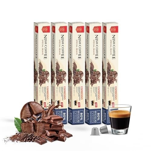 Nish Kahve Çikolata Aromalı Kapsül Kahve 5li Set 50 Adet