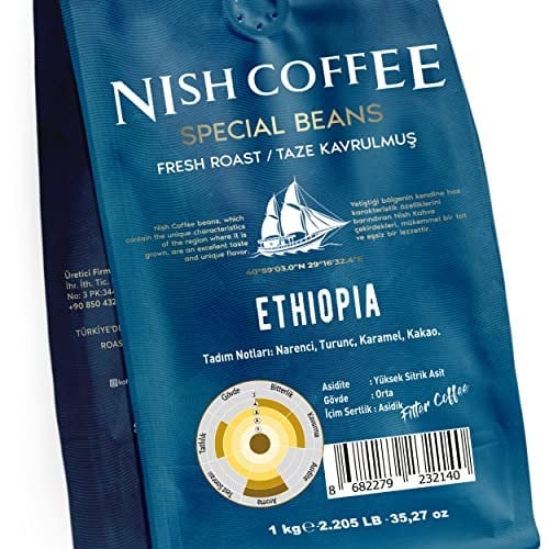 Nish Kahve Filtre Kahve Ethiopia 1 Kg-Öğütülmüş