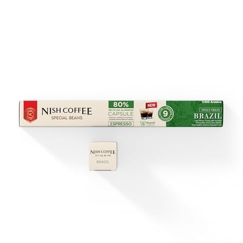 Nish Kahve Single Orijin Kapsül Kahve Brasil Nespresso Uyumlu 10 Adet