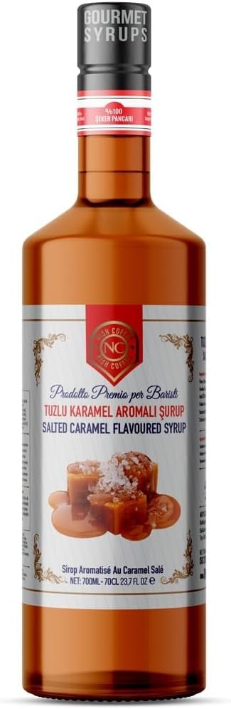 Nish Tuzlu Karamel Aromalı Şurup 700 ML - Cam Şişe