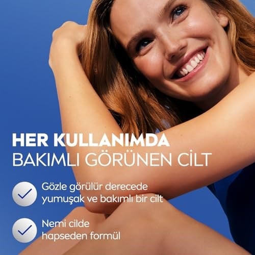 NIVEA Besleyici Vücut Sütü 400 ml, Kuru ve Çok Kuru Ciltler, 72 Saat Yoğun Nemlendirici,Badem Yağı