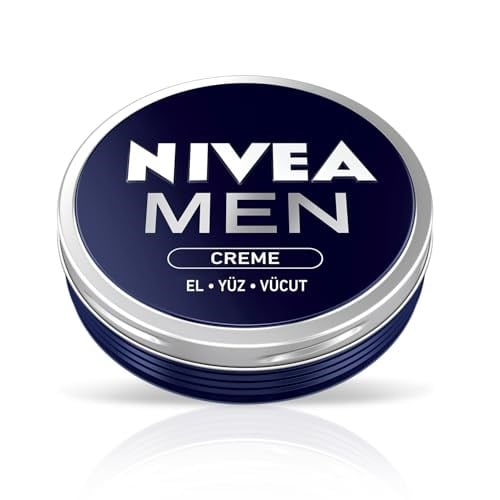 NIVEA MEN Erkek Bakım Kremi 75 ml, El, Yüz ve Vücut Nemlendirici Krem, Hızlı Emilir, Yapışkan His Bırakmaz, E vİtamini, Tüm Cilt Tipleri