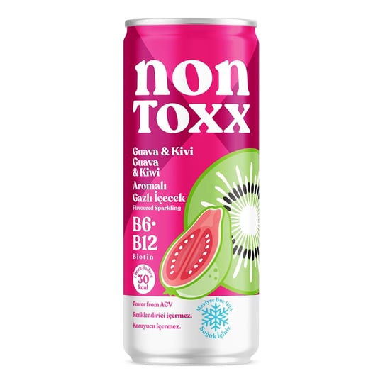 NONTOXX Guava Kivi Sirkeli Gazlı İçecek 250 ml