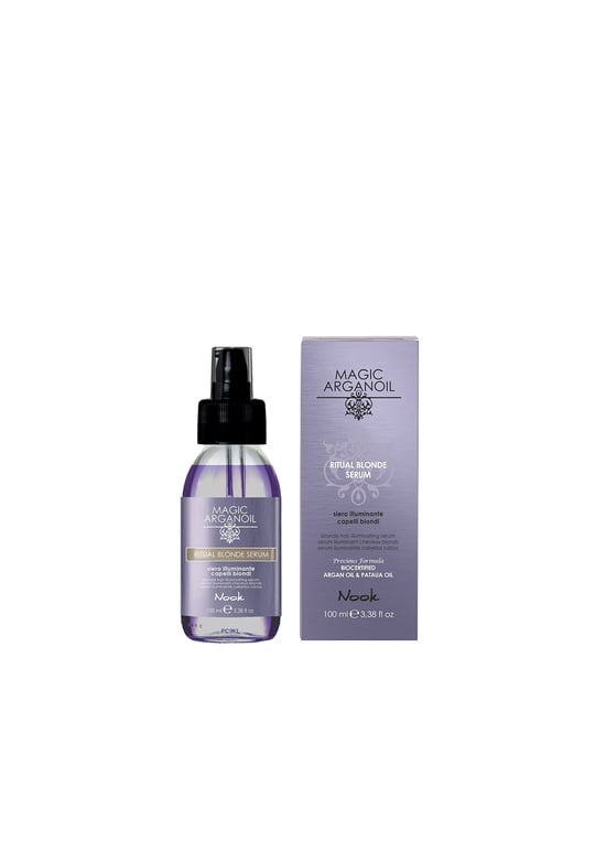 Nook Magic Arganoil Blonde Story Sarı, Röfleli ve Gri Saçlar için Parlatıcı Serum, Renk Dengeleyici, UV Korumalı, 100ml